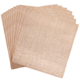 12 Pcs 20 x 20'' Burlap Squares Multipurpose Natural Burlap Fabric - for Decorations, Crafts, Home, Weddings, Table Linens, Landscaping, Plants & Tree Covering