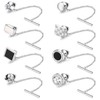 Diamday 8 Pcs Tie Tacks for Men 14K Gold Plated
