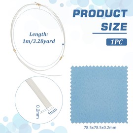 BENECREAT 1m S925 Sterling Silver Flat Wire, 1mm Wide Rectangular Soft Jewellery Craft Wire for Rings, Bangles and Jewellery, 0.2mm Thick