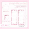 100pcs Pink Bow Notepad Bowknot List to-Do Paper Pad 3.2x7.5