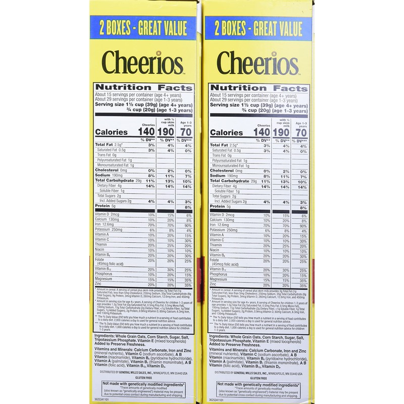 American Standart Cheerios Gluten-free Cerea No artificial flavors, 40.7 Ounce