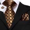 Dubulle Black and Gold Dots Ties Set for Men Woven