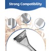 2.5" Carbide Paint Scraper Blades, Double-Edged Reversible Replacement Tungsten Steel