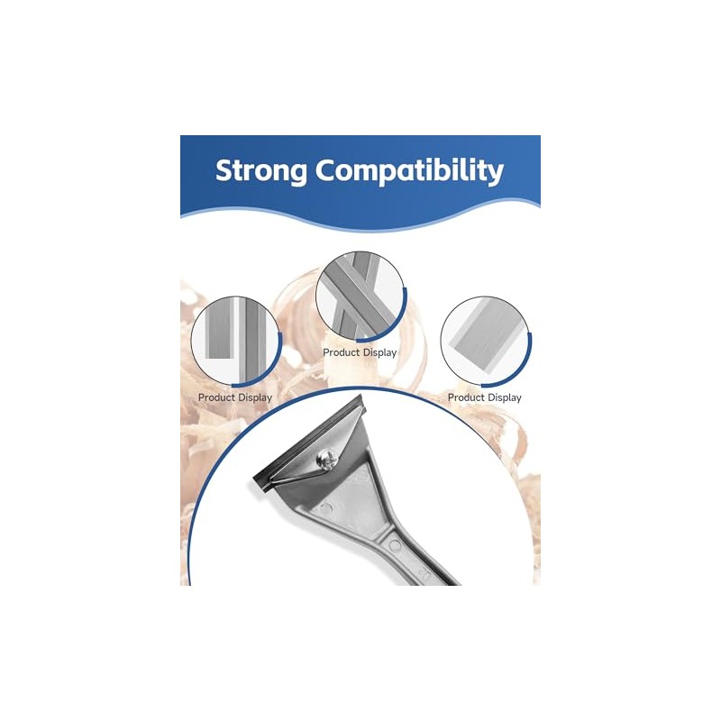 2.5" Carbide Paint Scraper Blades, Double-Edged Reversible Replacement Tungsten Steel