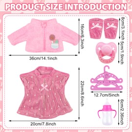 UOY Baby Born Clothing, Clothing Outfits for Baby Dolls, Doll Clothes, Doll Clothes Set, Doll Accessories (No Doll) (A6)