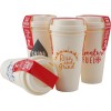 Coffeehouse SET 2 Coffee Cups & Lids, REUSABLE Premium Plastic.