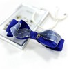 (4 types) Burnaby silk mesh lace ribbon hairpin dark navy