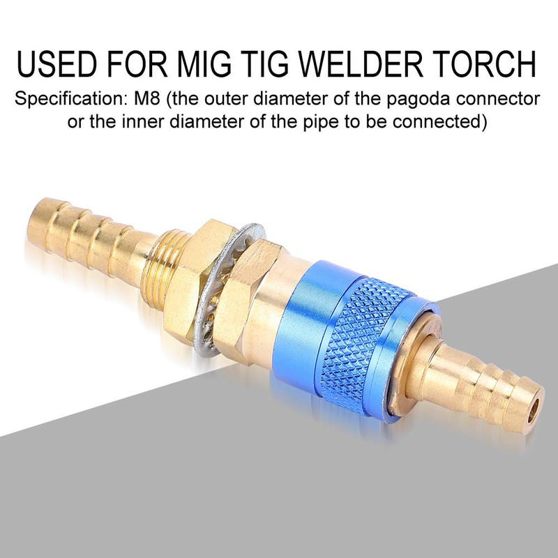Water Cooled Gas Adapter Quick Connector Fitting MIG TIG Welder