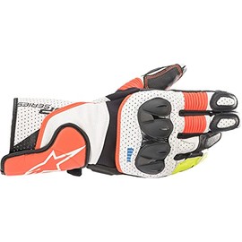 Alpinestars Motorcycle Gloves Short Motorcycle Gloves SP-2 V3 Sports Gloves Black/White/Red 3XL, Unisex, Athletes, All Year Round, Leather, black/white/red