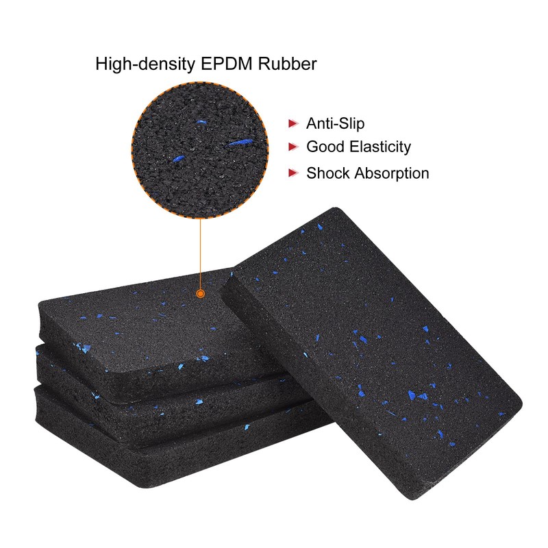 sourcing map Treadmill Mat-4.7"x3.2" Exercise Equipment Mat for Floor Protection