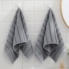 sense gnosis Ribbed Striped Hand Towel Soft and Absorbent 100%