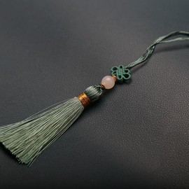 10 Pieces Mini Tassels, Handmade Silky Tassel Key Chain with Beads Bookmark Tassel Pendant Small Chinese Knot for DIY Jewellery Earring Craft Key Chain – Green