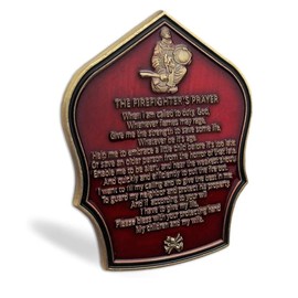 Firefighter Prayer Commemorative Coin Firemen Challenge Coin