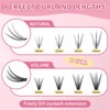 Lash Clusters 200PCS Individual Cluster Lashes 10-16mm D Curl Super