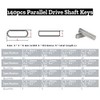 Hilitand 140pcs Parallel Drive Shaft Key Square Parallel Wrench Feather