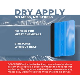 VViViD ColorFusion PPF by VViViD, Gloss China Blue Dry Apply PPF Vinyl Car Wrap Roll 1ft x 5ft