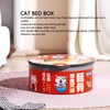 Noodle Box Cat Bed Japanese Style Semi Enclosed Soft Comfortable