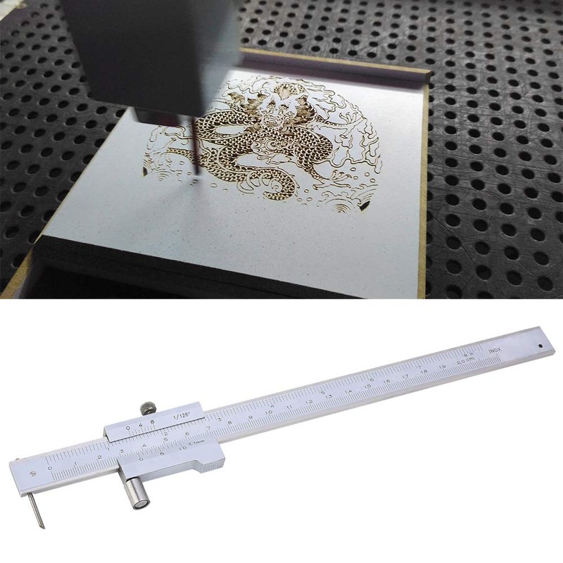 Wisoqu Caliper 0-200mm Parallel Caliper Stainless Steel Caliper Marking Gauge