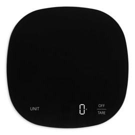 ADE Digitale Küchenwaage mit 15 kg Tragkraft | präzise Grammwaage | großes Display mit Leuchtziffern | inkl. AAA Batterien | abgerundetes Design | schwarz