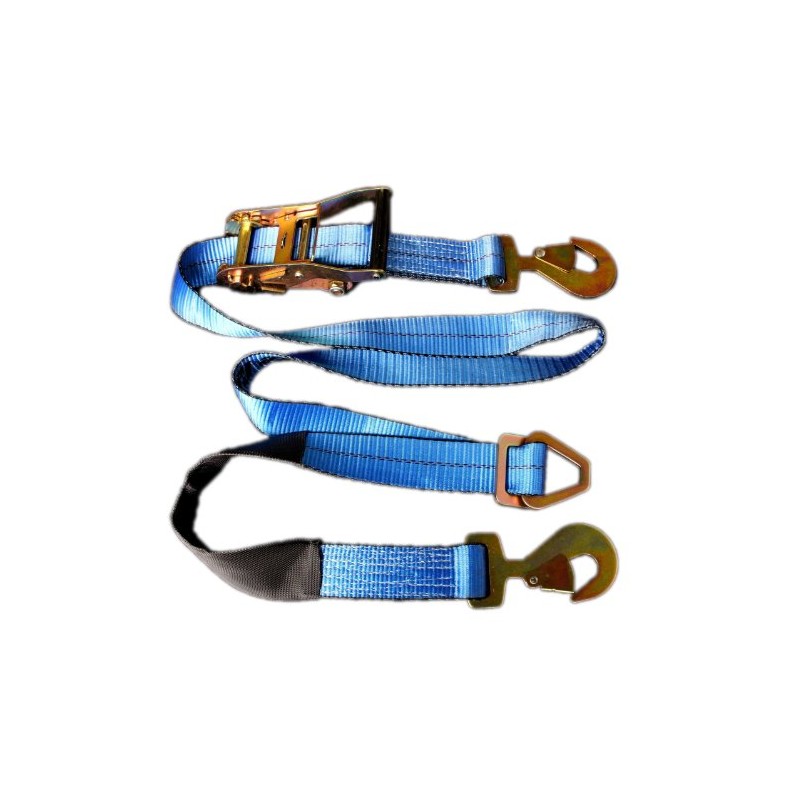 2" x 8' Blue Auto Car Hauler Ratchet Axle Straps