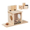 Relaxdays 1 x Wooden Squirrel Feeder Kit 2 Entrance &