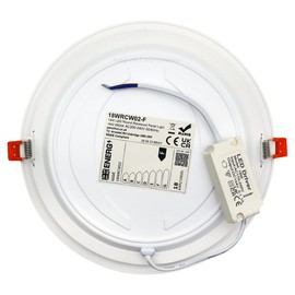 Recessed LED Ceiling Panel Light Round 18w Cool White 6500k 225mm x 225mm, Back Lit Heat Absorber Long Life Span 18WRCW02