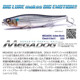 Megabass Megadog Lure, Japanese Silver Konoshiro Indicator