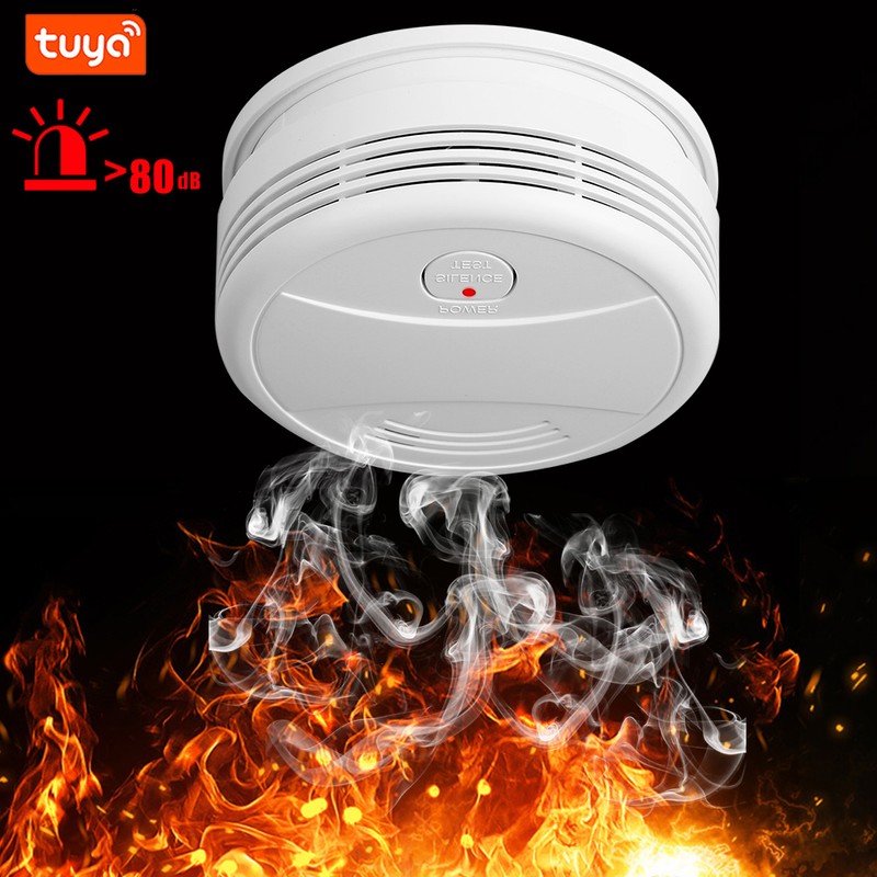 WIFI Standalone APP Smoke Alarm Photoelectric Sensor Gas Detector Voice