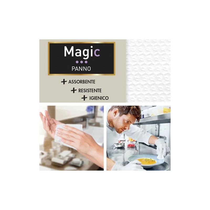BioNap Airlaid Hand Towels White Compostable, Eco-Friendly, Magic, 38x30 cm