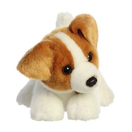 Aurora® Adorable Miyoni® Tots Jack Russell Pup Stuffed Animal - Lifelike Detail - Cherished Companionship - White 9 Inches