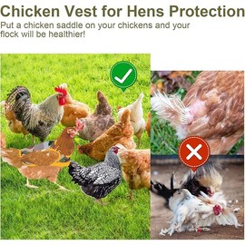 Pack of 2 chicken vests, waterproof chicken saddle safety vest for chickens, chicken saddles for chickens with elastic belts, suitable for ducks, chickens, geese, poultry (camouflage)