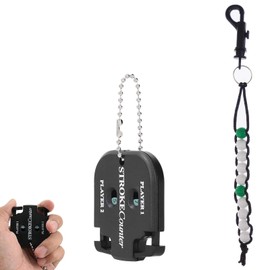 Gzcnsel Golf Stroke Counter Clicker with Bead Chain Counter – Mini Golf Stroke Counter with Dual Dial, Digital Tally Counter, Handheld Golf Scoring Keeper for Men & Women Perfect for Golf Accessories