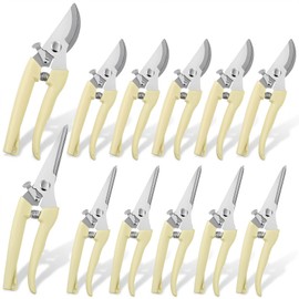 12 Pcs Garden Shears Pruning Garden Clippers Bulk Bypass Pruner Heavy Duty for Gardening Hedge Plant Cutting Flower Scissors for Tree Trimming Bonsai Cutting Fruits Picking