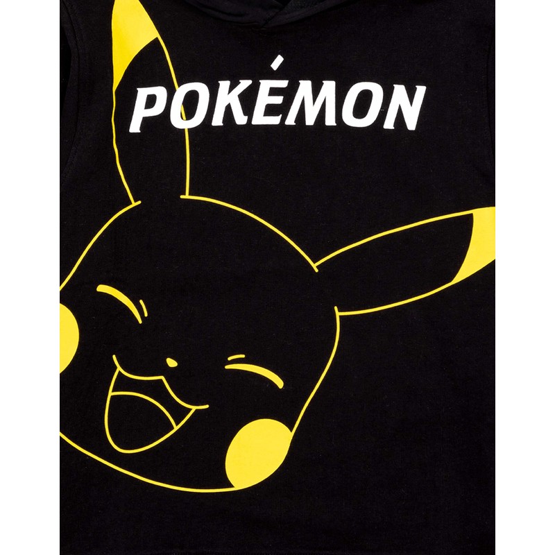 Pokémon con Cappuccio Boys Bambini Gioco Gifts Pikachu Black Jumper