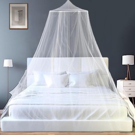 Hyfkjdm Mosquito Net Bed Canopy, Mosquito Net Double Bed, 250 x 60 x 1100 cm, Mosquito Net Bed for Travel, Mosquito Net Outdoor, Indoor Mosquito Protection, for Double Bed, Single Bed, Indoor Outdoor