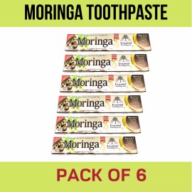 Essential Palace 6 PACK- MORINGA Toothpaste, Natural & Organic, Fluoride Free & Vegetable Base