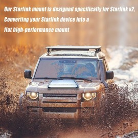 Beciety Flat Mount Low Profile Starlink Mount with Magnetic Feet, Starlink Mounting Kit