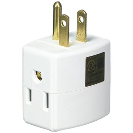 White 3outlet Cube Tap/Adapter