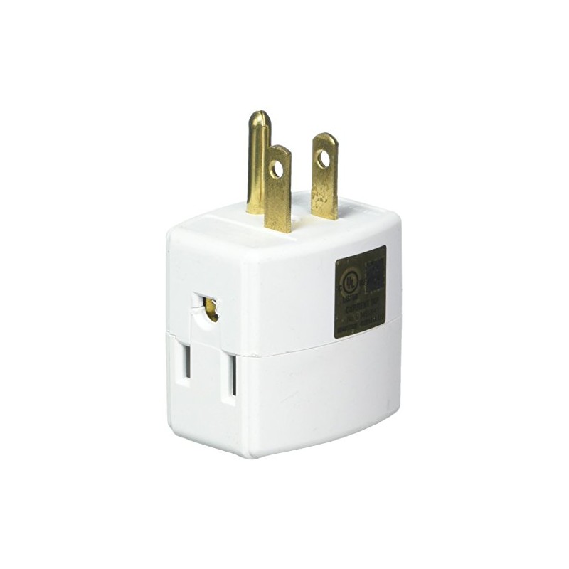White 3outlet Cube Tap/Adapter