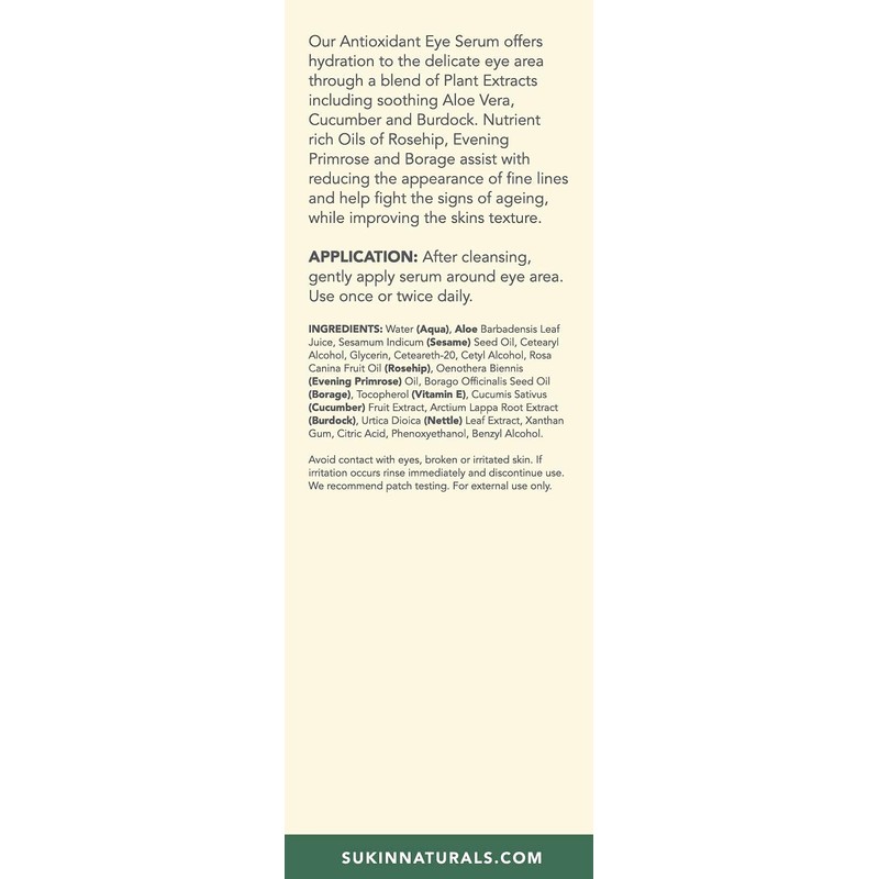 Sukin Eye Serum, 1.01 Fluid Ounce