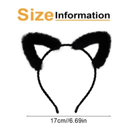 BIRLOZA Cat Ears Headband, Cat Hair Bands, Hair Accessories, for Girls, Women, Costume Parties Decoration, 1 Piece