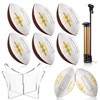 HyDren 6 Sets Groomsmen Football with Display Stand Groomsmen Proposal