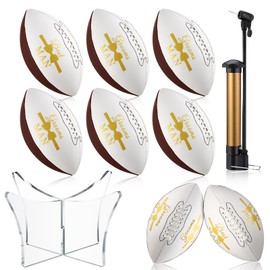 HyDren 6 Sets Groomsmen Football with Display Stand Groomsmen Proposal Gifts Will You Be My Groomsman Proposal Gifts Include 6 Football 6 Display Stand 1 Pump Groomsman Wedding Favors