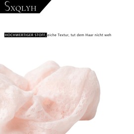 SXQLYH 4 Stück Scrunchies Haargummis aus Spitze Elastics, Weiches Bequemes Haarband Gummiband 12CM, Zopfband Pferdeschwanz Halter Bobble für Damen Lange Feine Oder Dicke Lockige Haare