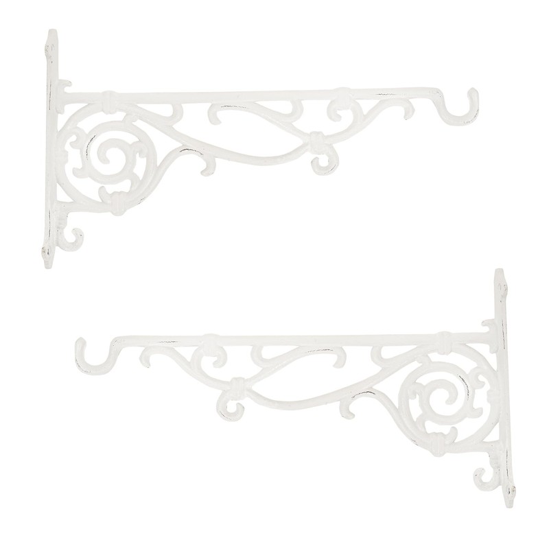 Sungmor Cast Iron Hanging Plant Bracket, 16.5" Large Outdoor Wall