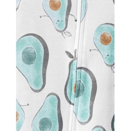 Simple Joys by Carter's Baby Boys' Snug-Fit Footed Cotton Pajamas, Pack of 3, Avocados/Tie Dye, 18 Months