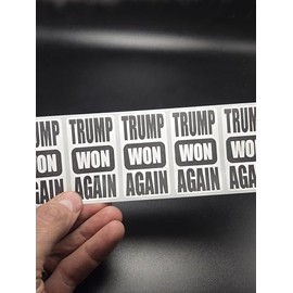 50PCS Trump Won Again Stickers Decals Labels Bulk lot