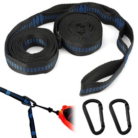 FerraDrend Hammock Attachment, Pack of 2 Swing Hanging Kit Swing Attachment Swing Suspension Attachment Nylon Hanging Strap with 2 Heavy Duty Carabiners and D-Rings for Swing Hammocks