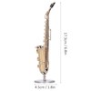 Miniature Copper Saxophone Model with Stand Mini Musical Instrument Ornaments