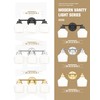 Emak 2-Light Vanity Light, Modern Farmhouse Black Bathroom Fixture Over